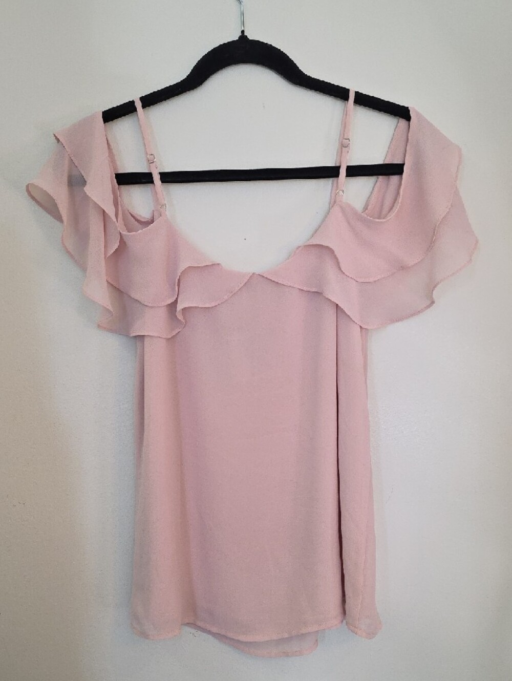 Naked Zebra Soft Blush Ruffle Tank - Picture 3 of 4